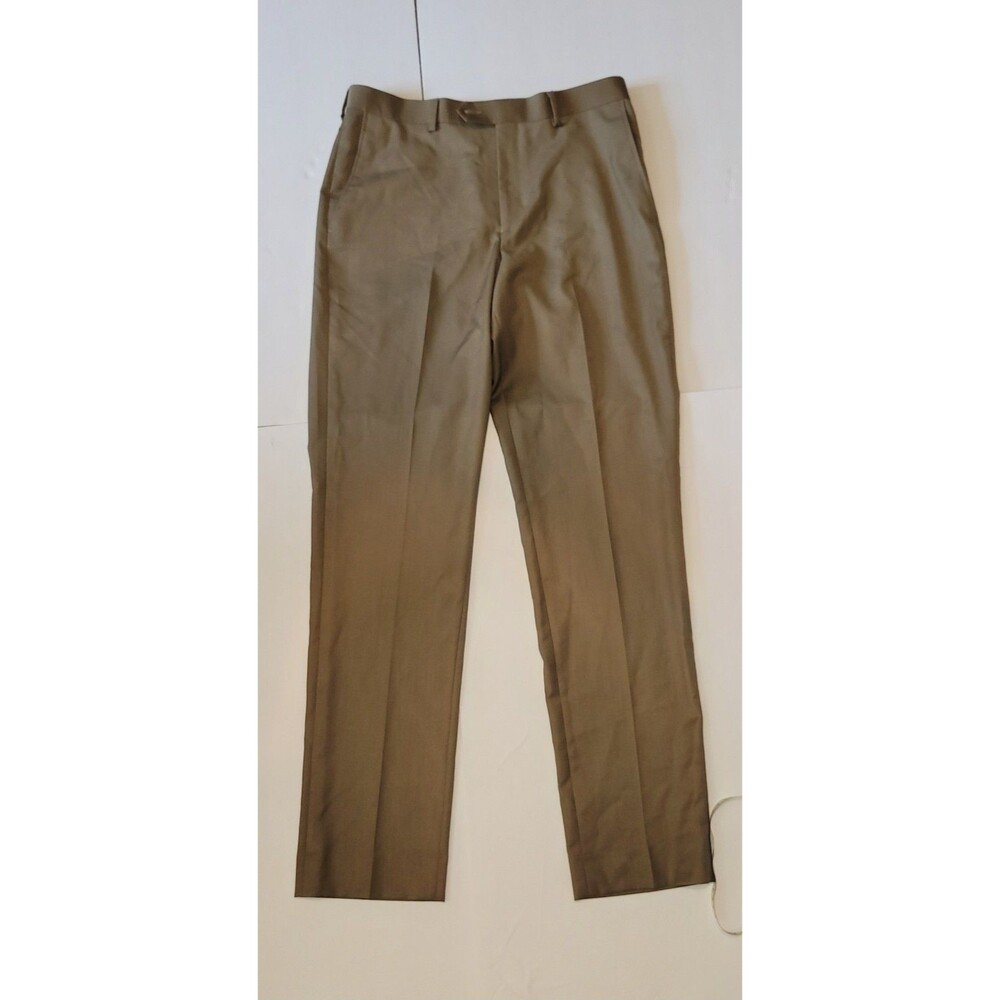 Lauren Ralph Lauren Men's Dress Pants 20R 30W Tan Khaki Flat Front Straight Leg